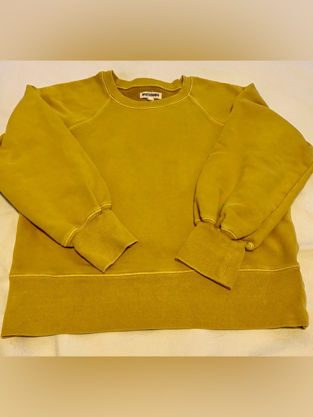 Rivet & Thread Balloon Sleeve Sweatshirt Yellow XL - Picture 4 of 8